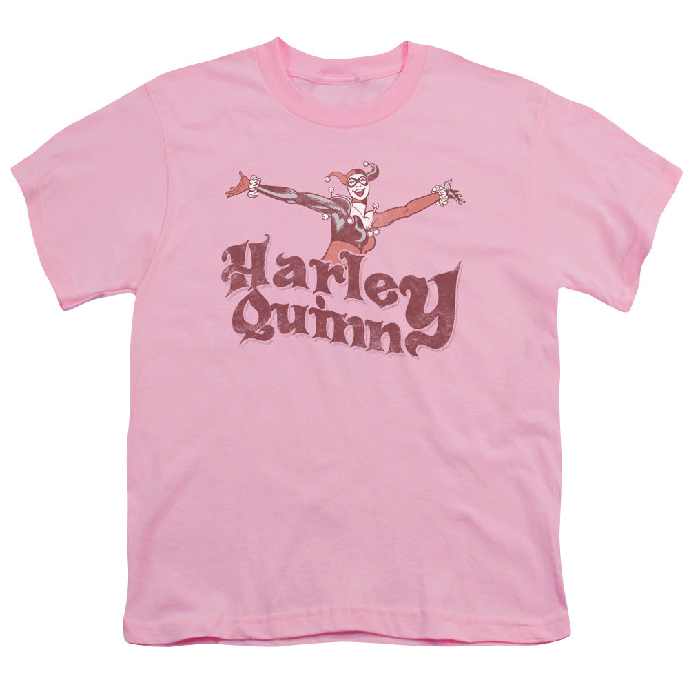 DC Comics Harley Hop Vintage Kids Youth T Shirt Pink Officially Licensed