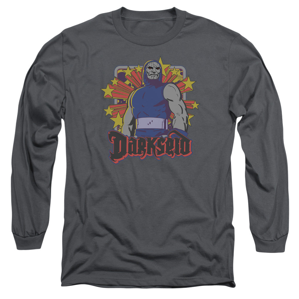 DC Comics Darkseid Stars Mens Long Sleeve Shirt Charcoal Officially Licensed