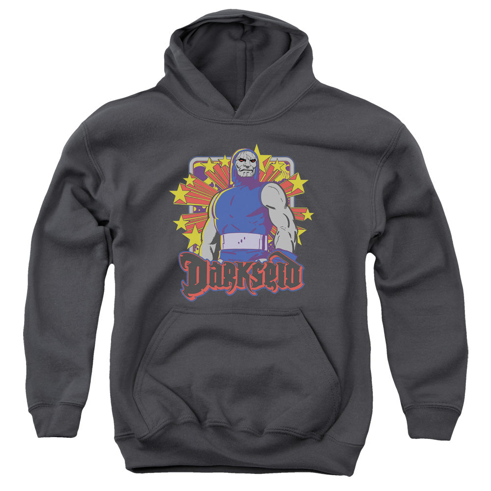 DC Comics Darkseid Stars Kids Youth Hoodie Charcoal Officially Licensed