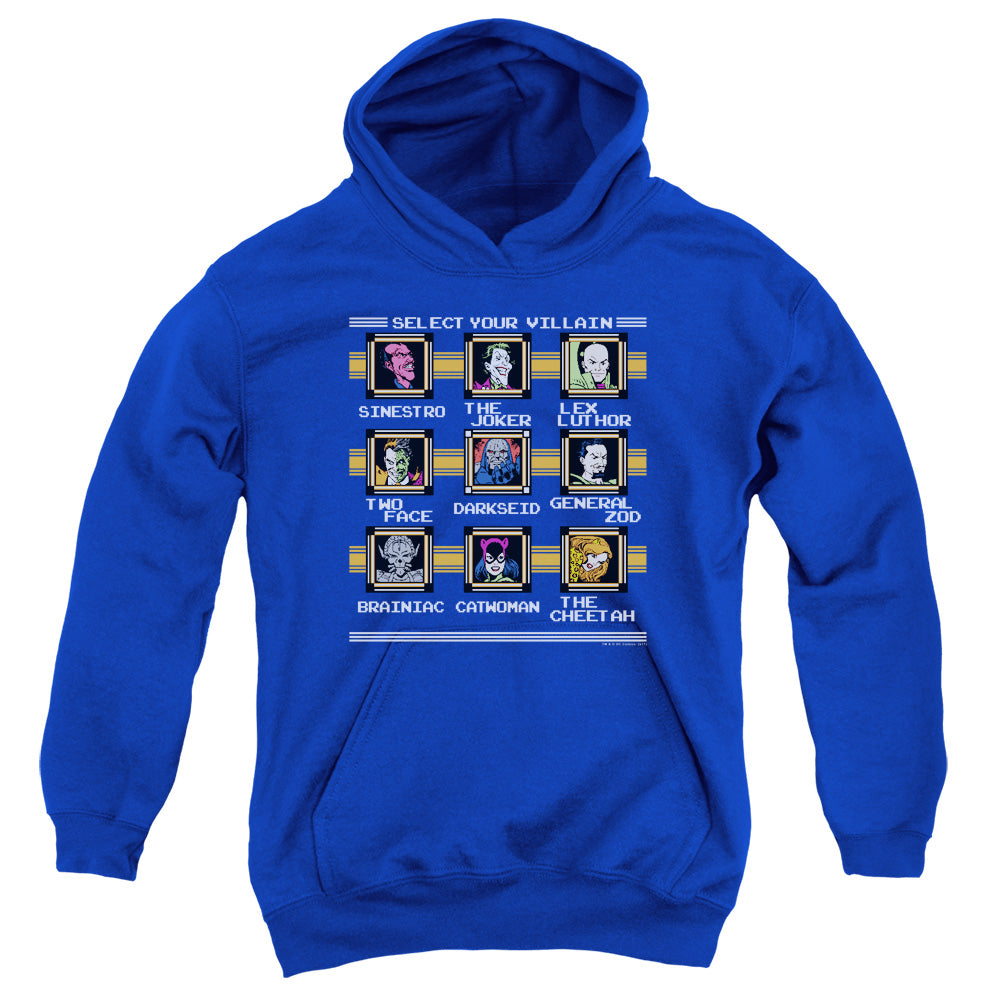 DC Comics Stage Select Kids Youth Hoodie Royal Officially Licensed