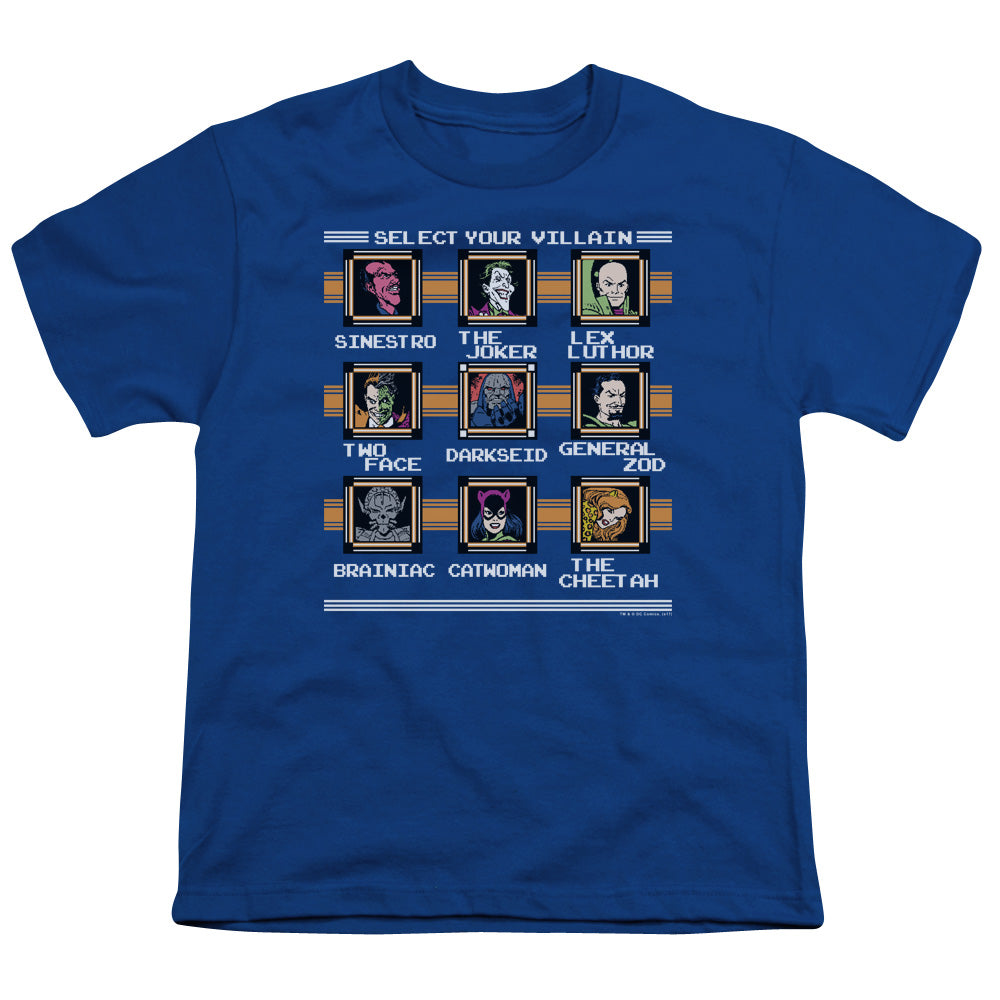 DC Comics Stage Select Kids Youth T Shirt Royal Blue Officially Licensed