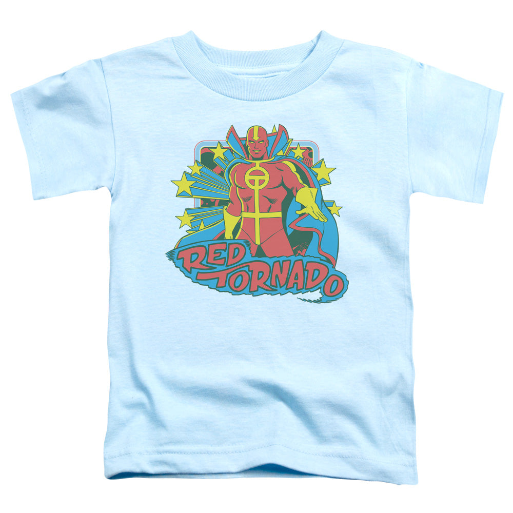 DC Comics Red Tornado Stars Toddler Kids Youth T Shirt Light Blue Officially Licensed