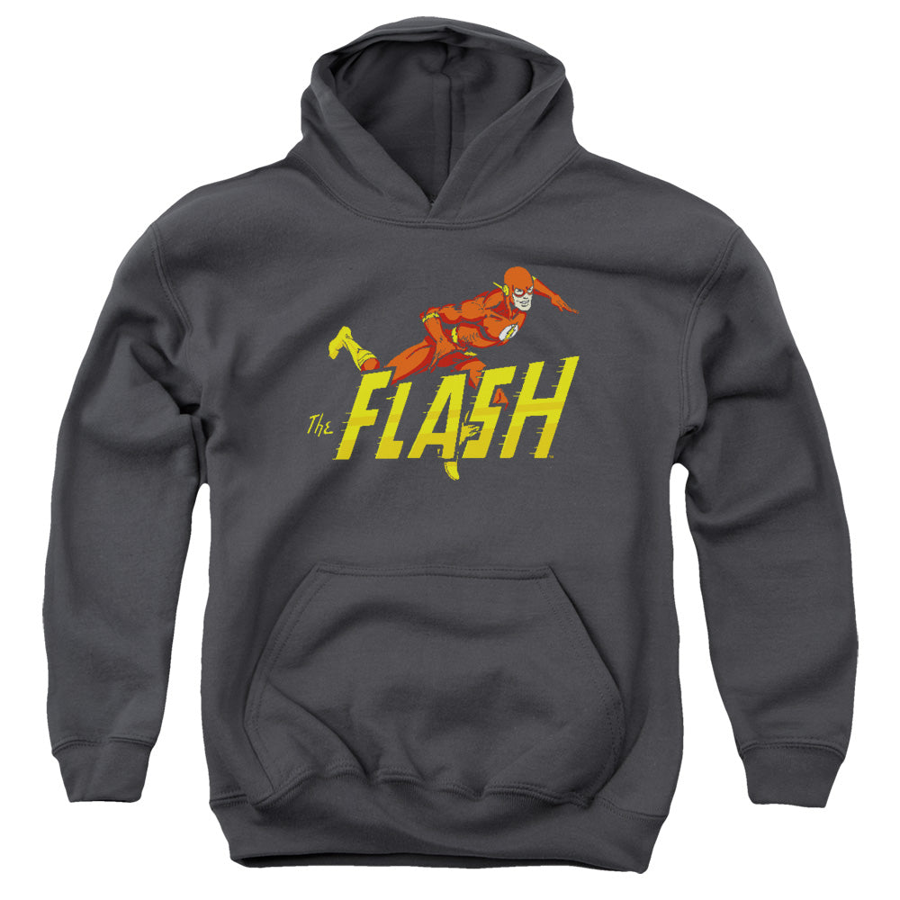 DC Comics Flash 8 Bit Flash Kids Youth Hoodie Black Officially Licensed