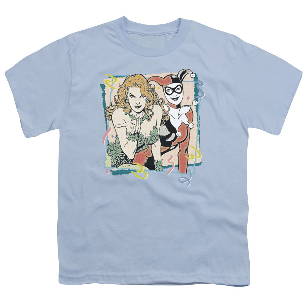 DC Comics Totally Harvey & Ivy Kids Youth T Shirt Light Blue Officially Licensed