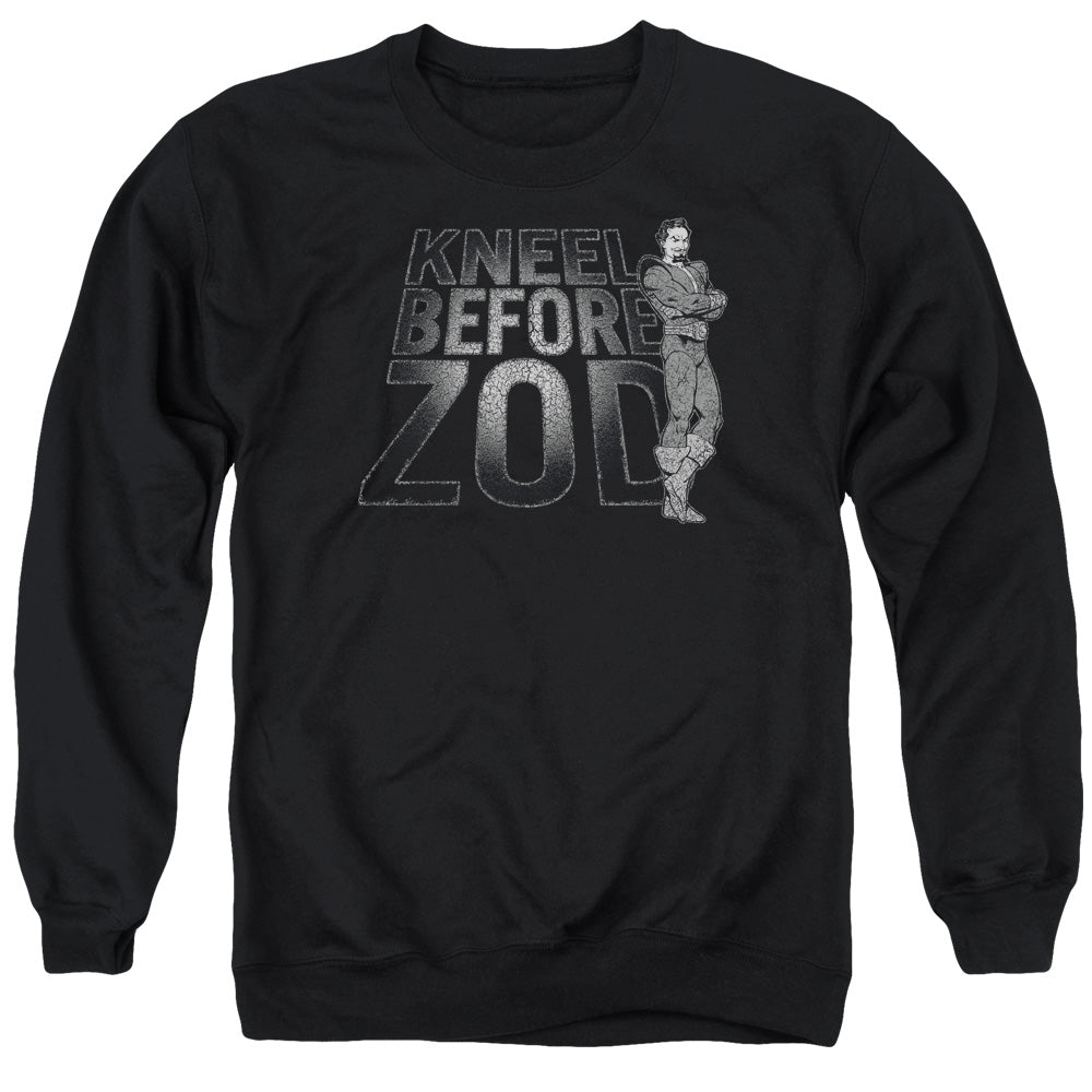 DC Comics Kneel Zod Mens Crewneck Sweatshirt Black Officially Licensed