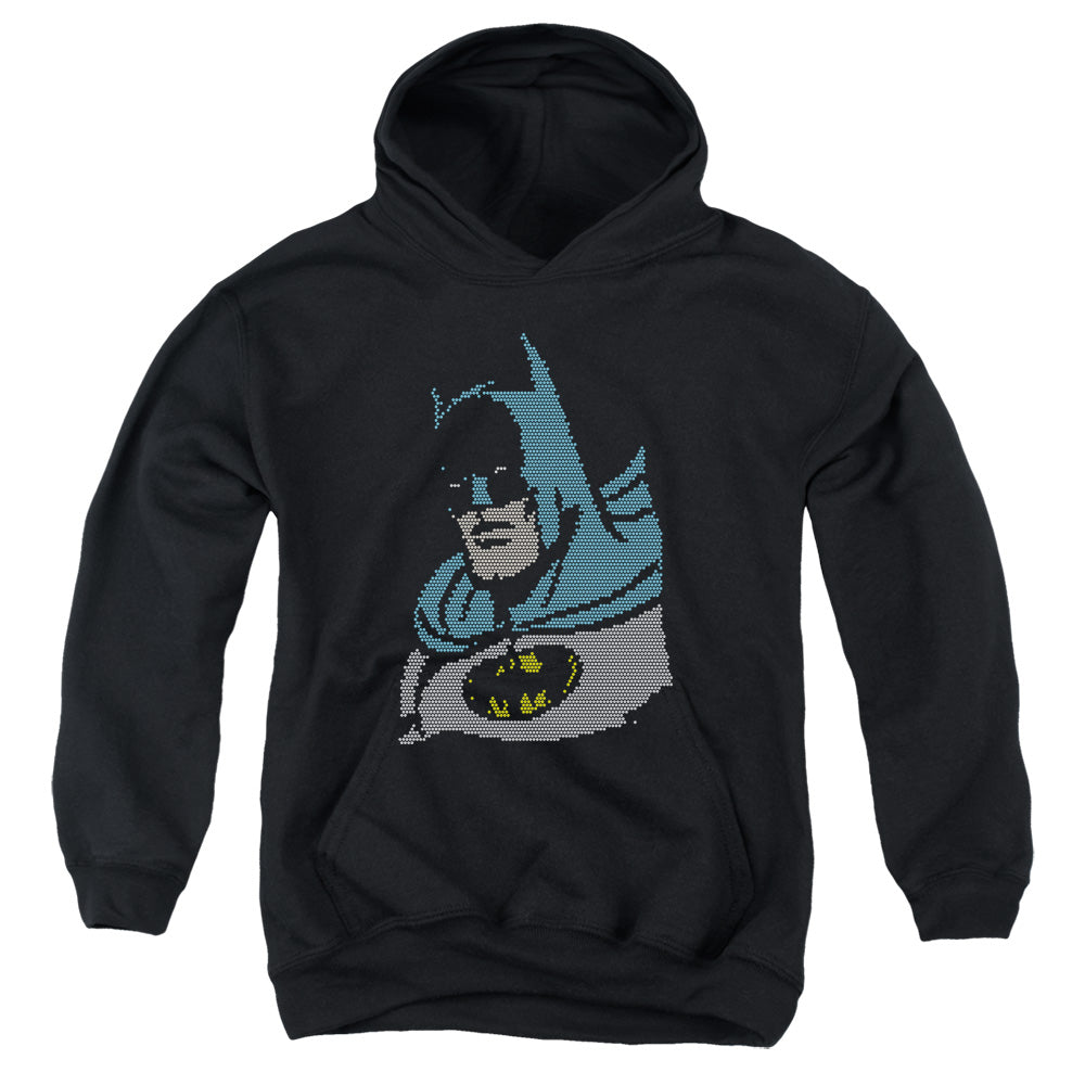 DC Comics Lite Brite Batman Kids Youth Hoodie Black Officially Licensed