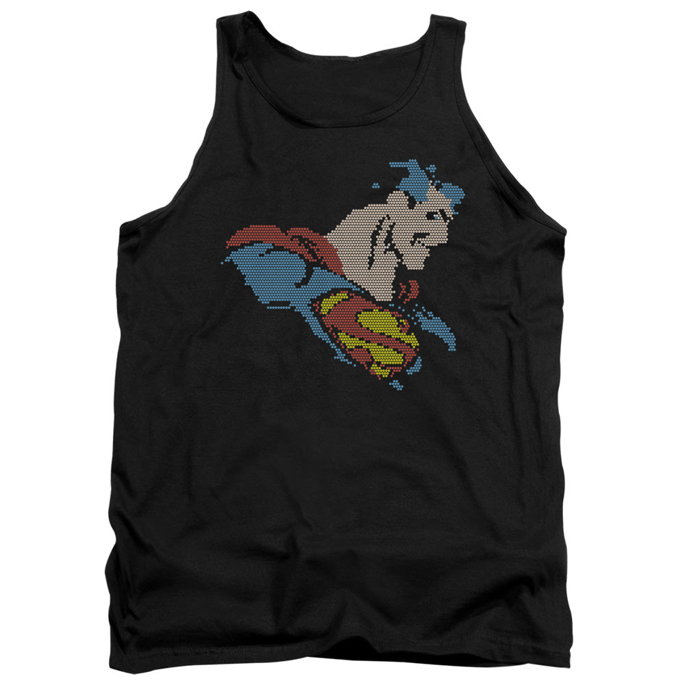 Dc Lite Brite Superman Mens Tank Top Shirt Black Officially Licensed