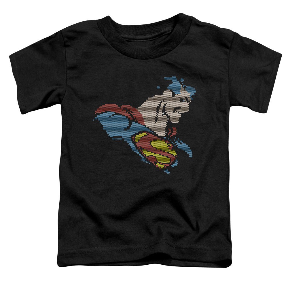 DC Comics Lite Brite Superman Toddler Kids Youth T Shirt Black Officially Licensed