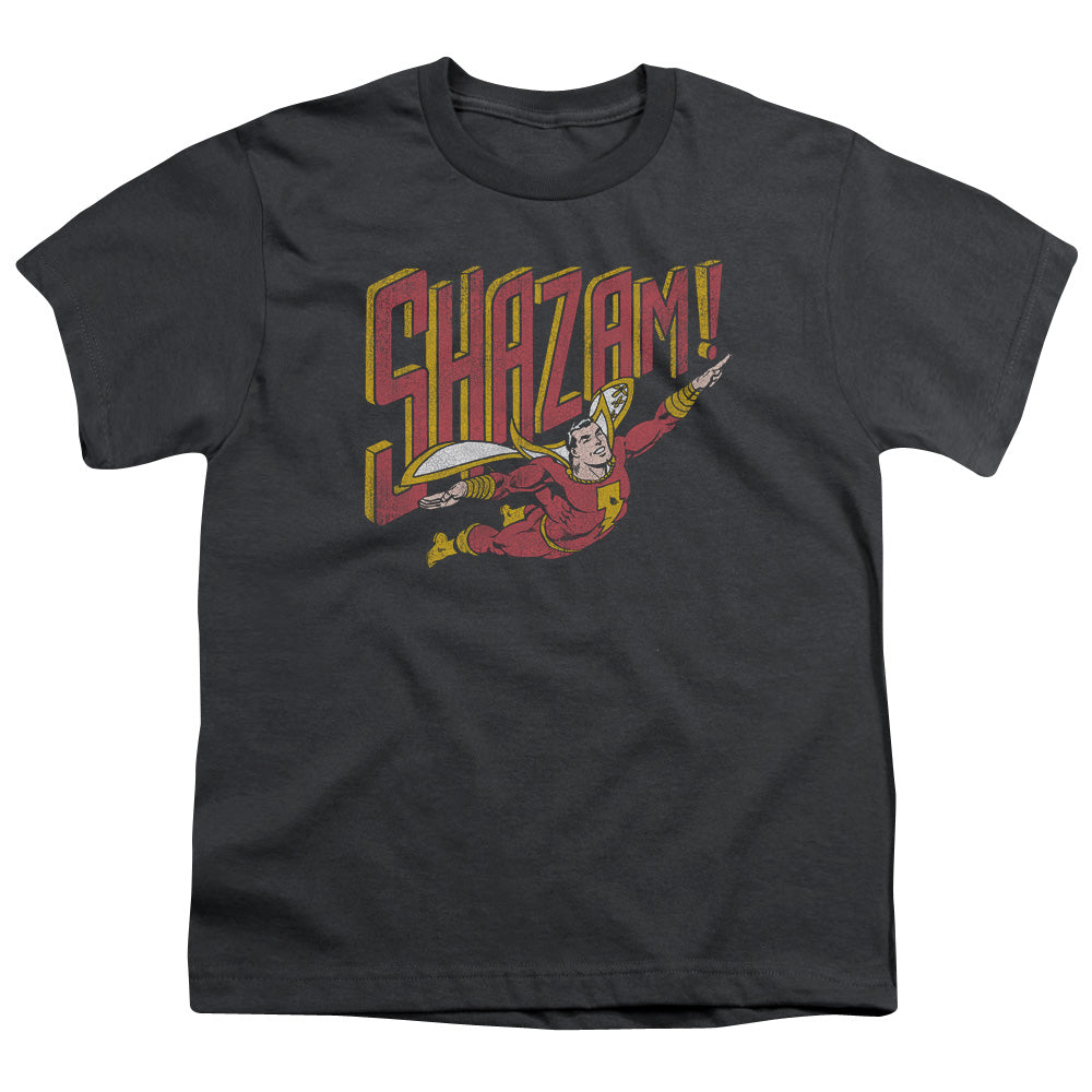 DC Comics Retro Marvel Kids Youth T Shirt Charcoal Officially Licensed