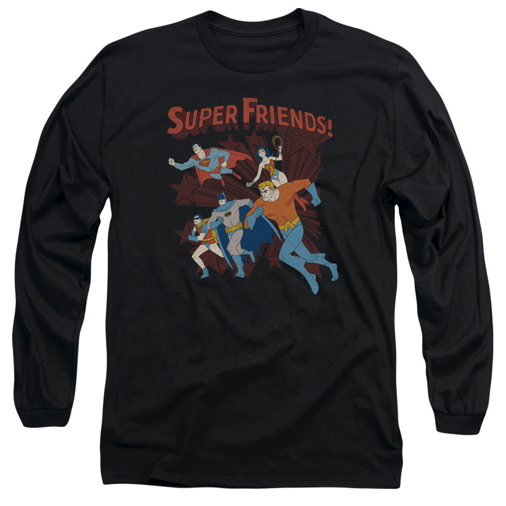 Dc Super Running Mens Long Sleeve Shirt Black Officially Licensed