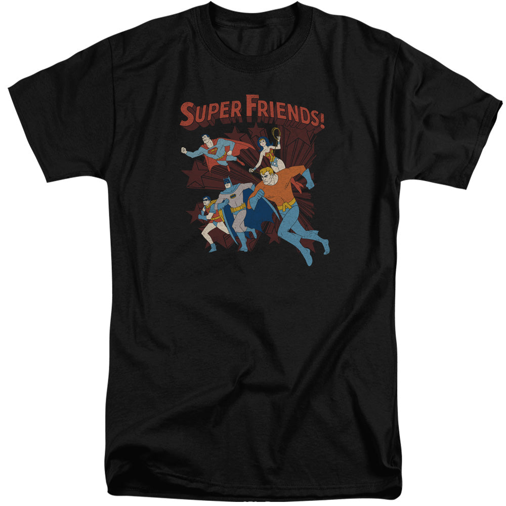 DC Comics Super Running Mens Tall T Shirt Adult Tall Black Officially Licensed