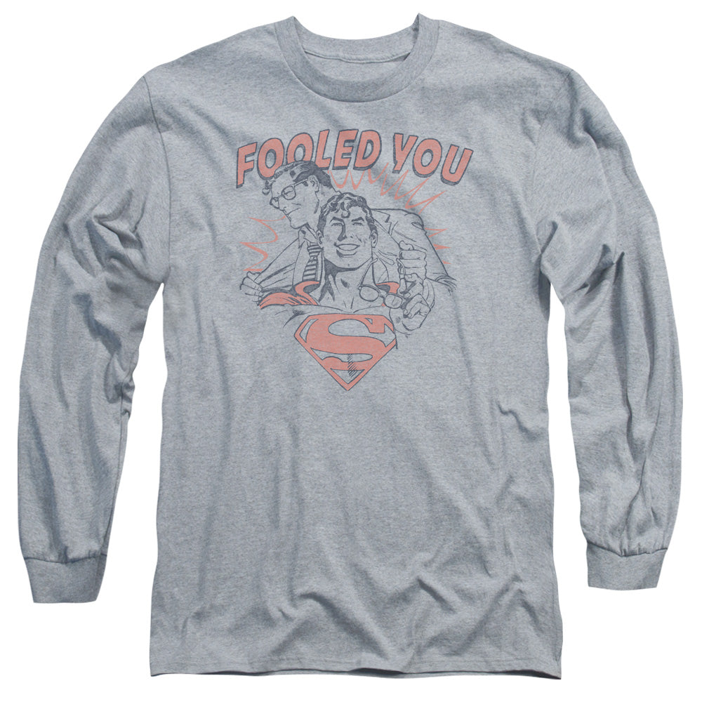 Dc Fooled You Mens Long Sleeve Shirt Athletic Heather Officially Licensed