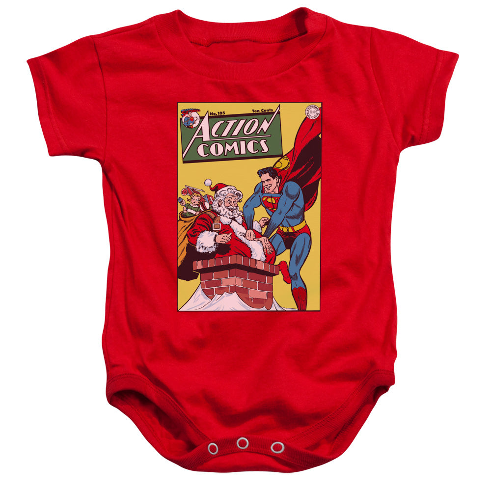 DC Comics Cover No. 105 Infant Baby Snapsuit Red Officially Licensed