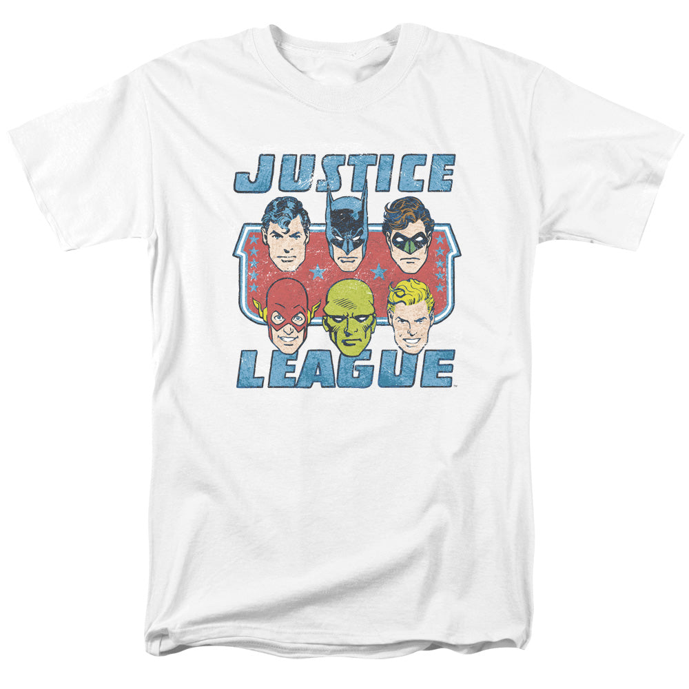 Dc Faces Of Justice Mens T Shirt White Officially Licensed