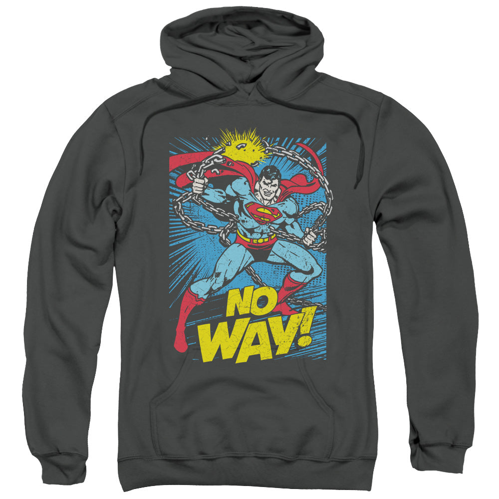 DC Comics No Way Mens Hoodie Charcoal Officially Licensed