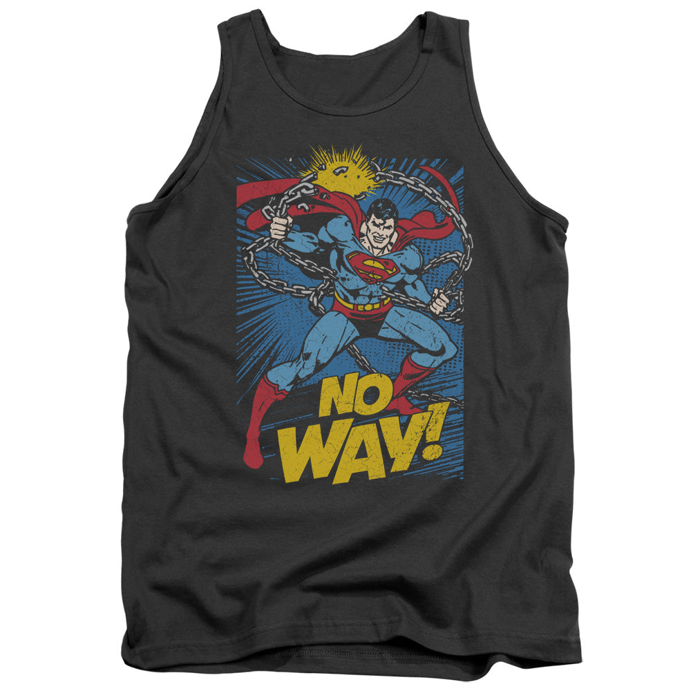 DC Comics No Way Mens Tank Top Shirt Charcoal Officially Licensed