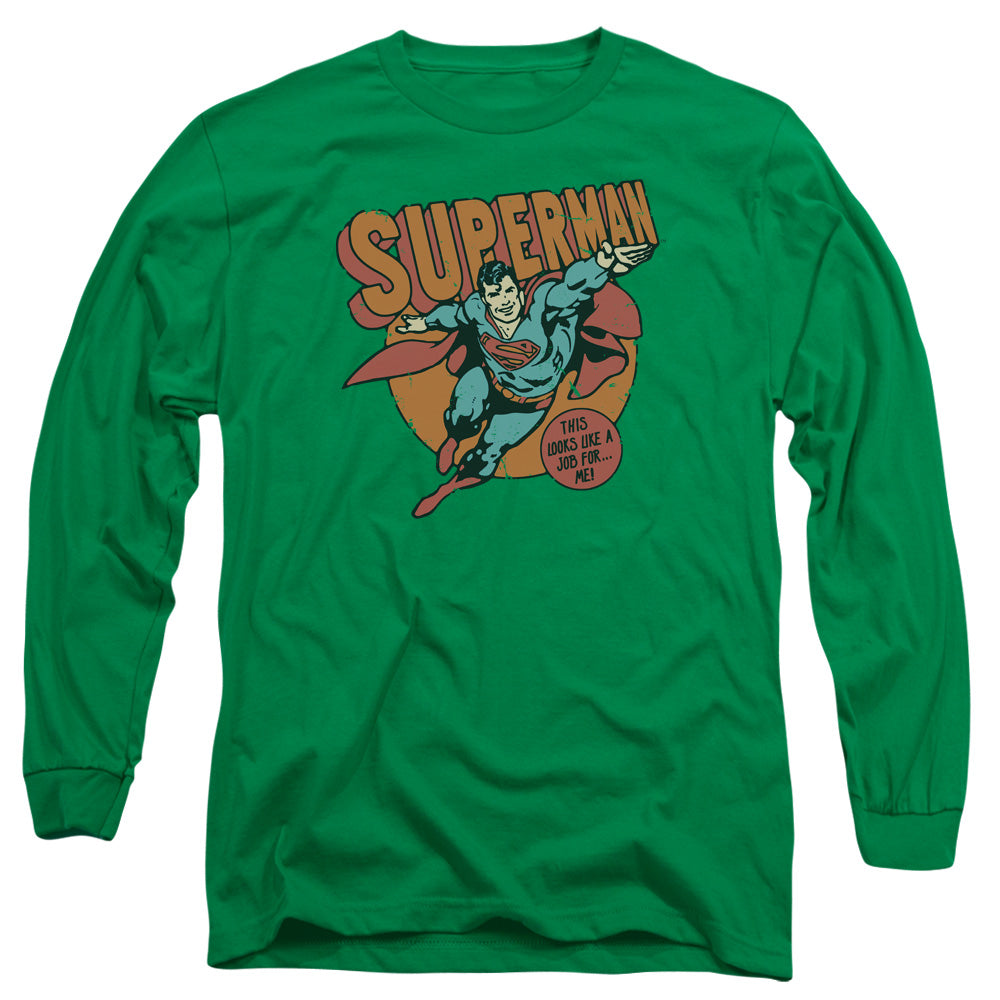 Dc Job For Me Mens Long Sleeve Shirt Kelly Green Officially Licensed