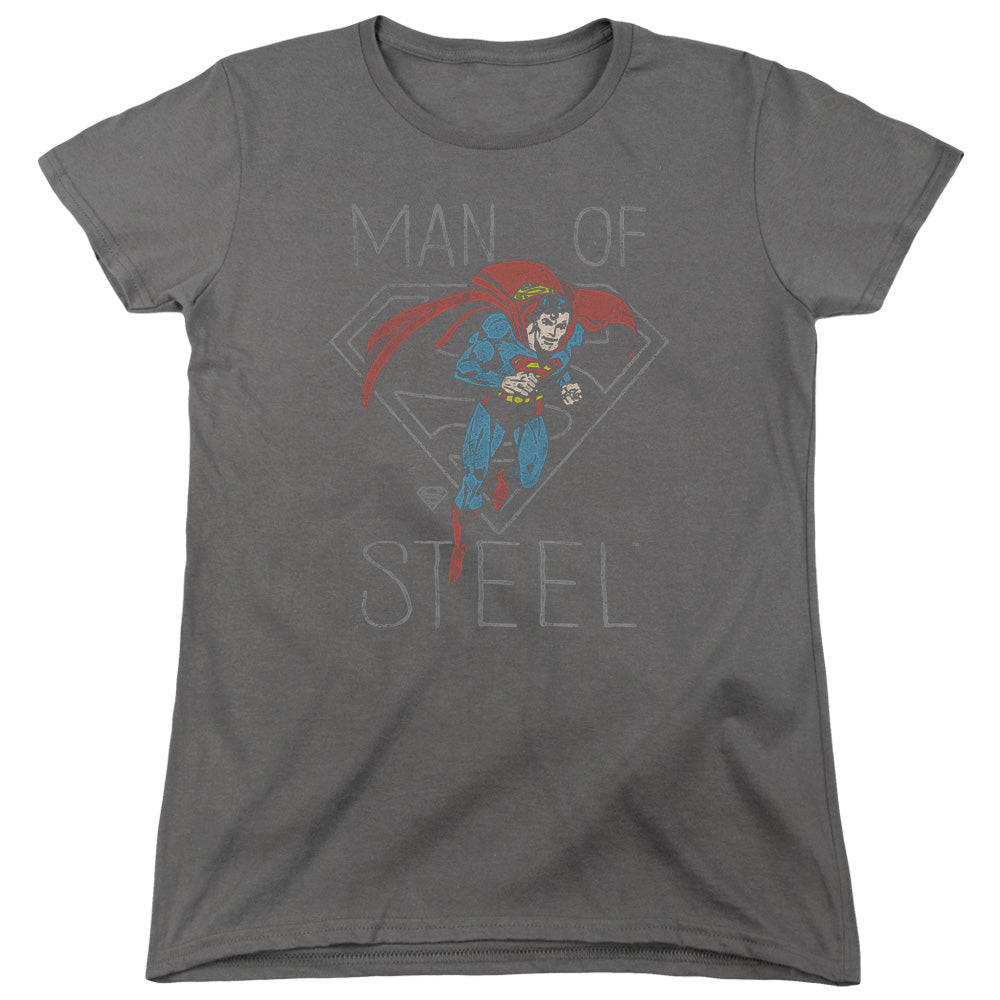 DC Comics Hardened Heart Womens T Shirt Charcoal Officially Licensed