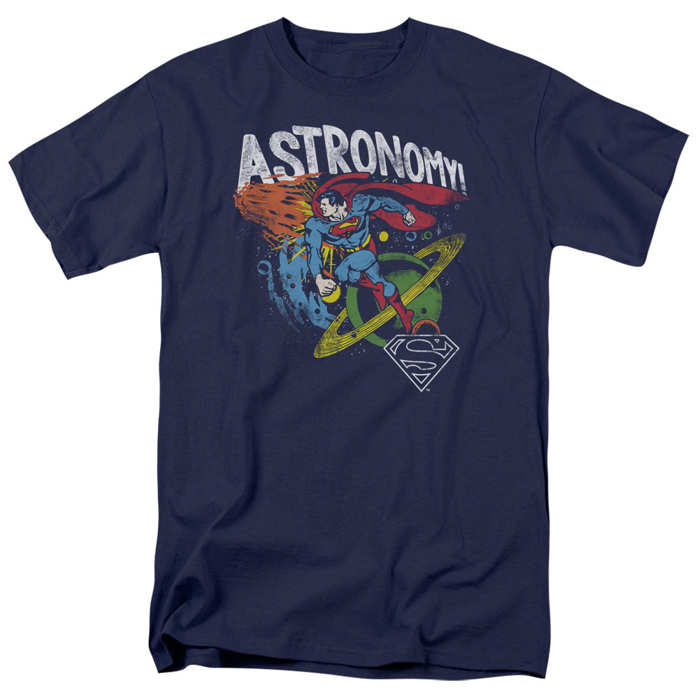 DC Comics Astronomy Mens T Shirt Navy Blue Officially Licensed