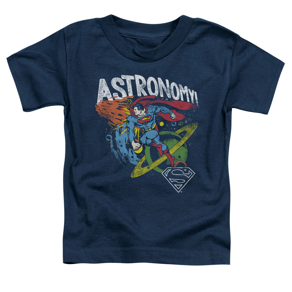 DC Comics Astronomy Toddler Kids Youth T Shirt Navy Blue Officially Licensed