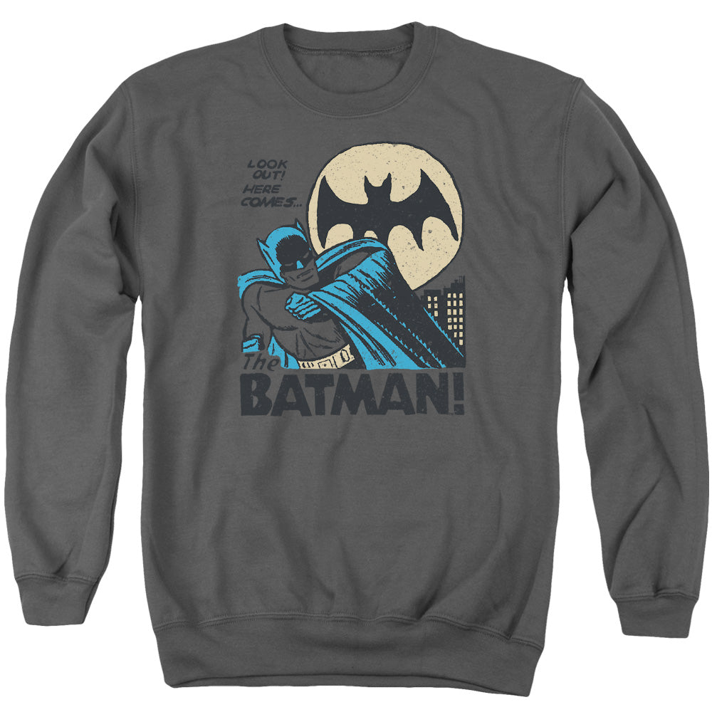 Dc Look Out Mens Crewneck Sweatshirt Charcoal