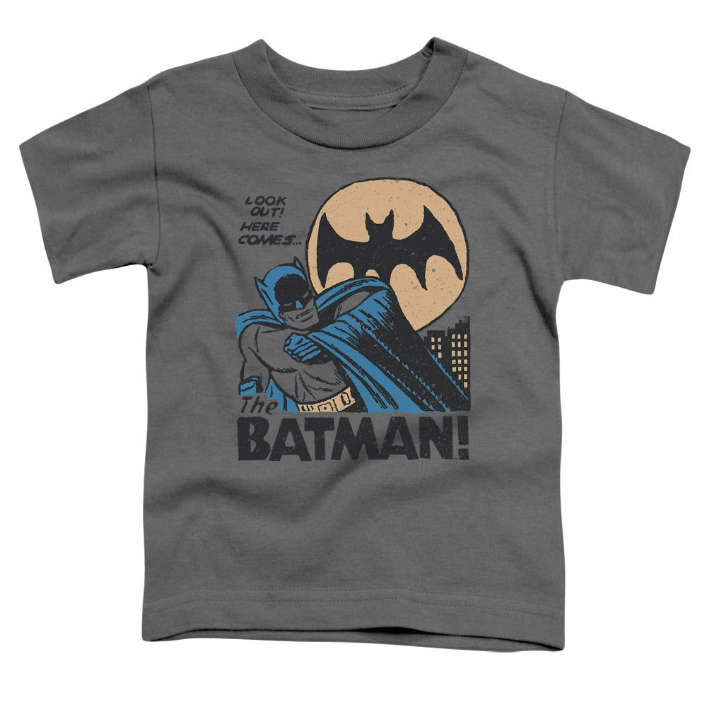 DC Comics Look Out Toddler Kids Youth T Shirt Charcoal Officially Licensed