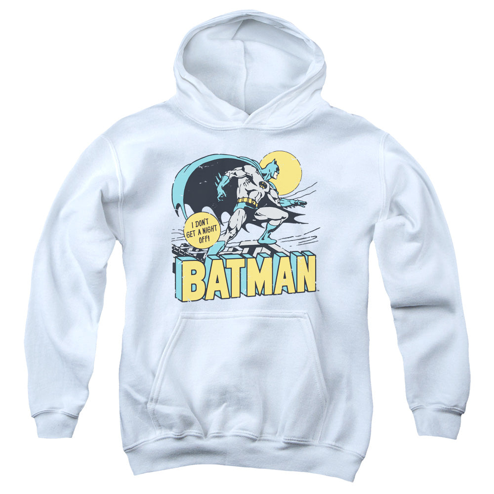 DC Comics Night Off Kids Youth Hoodie White Officially Licensed