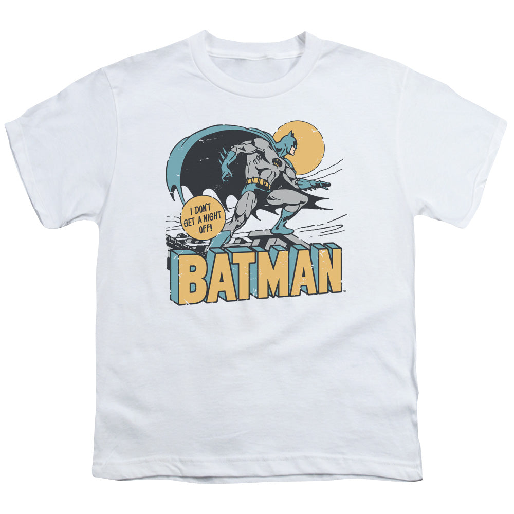 DC Comics Night Off Kids Youth T Shirt White Officially Licensed