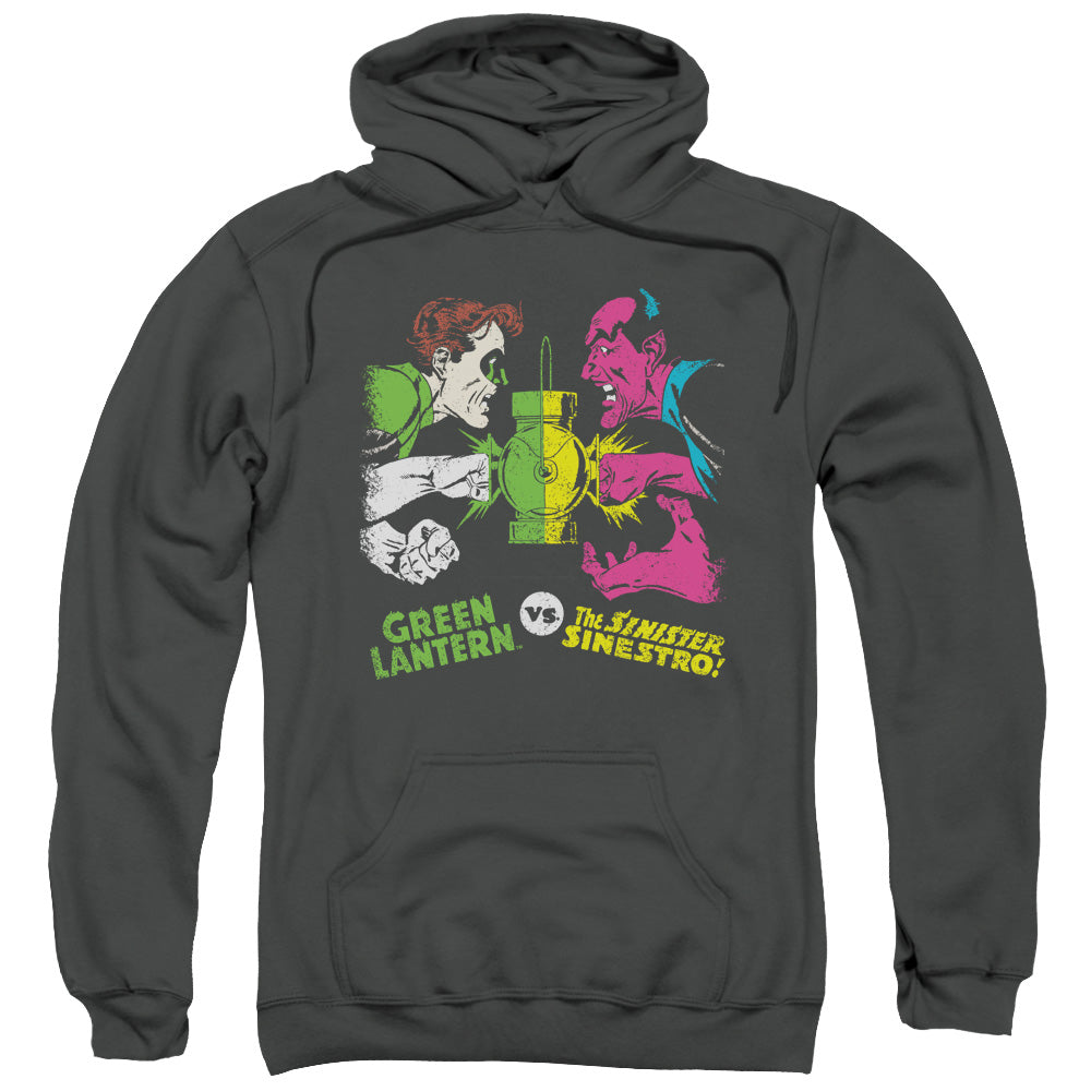 DC Comics Gl Vs Sinestro Mens Hoodie Charcoal Officially Licensed