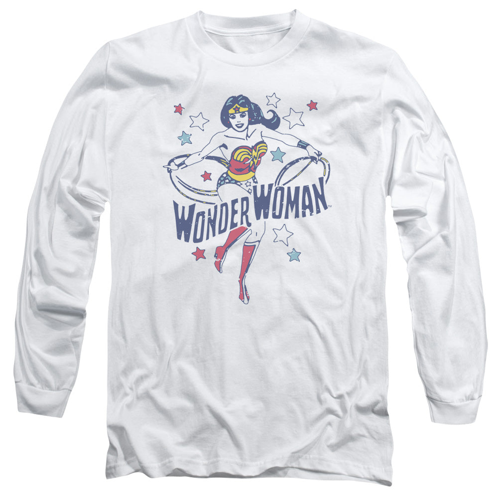 DC Comics Wonder Stars Mens Long Sleeve Shirt White Officially Licensed
