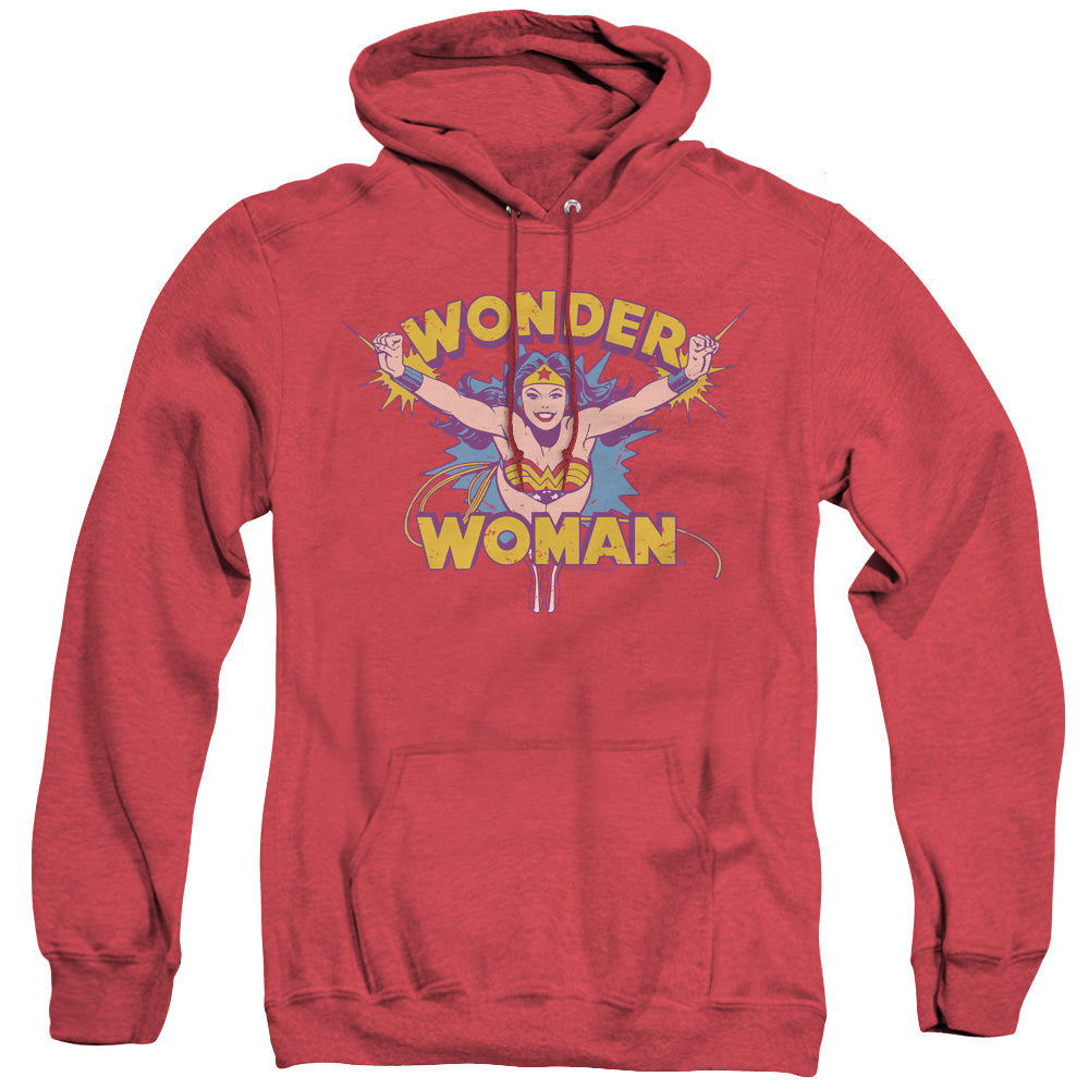 DC Comics Flying Through Heather Mens Hoodie Red Officially Licensed