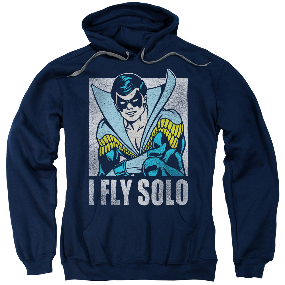 DC Comics Fly Solo Mens Hoodie Navy Blue Officially Licensed