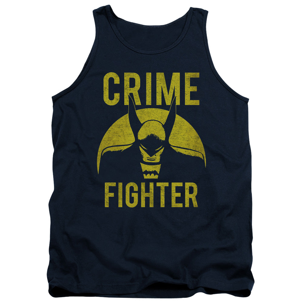 Dc Fight Crime Mens Tank Top Shirt Navy Officially Licensed