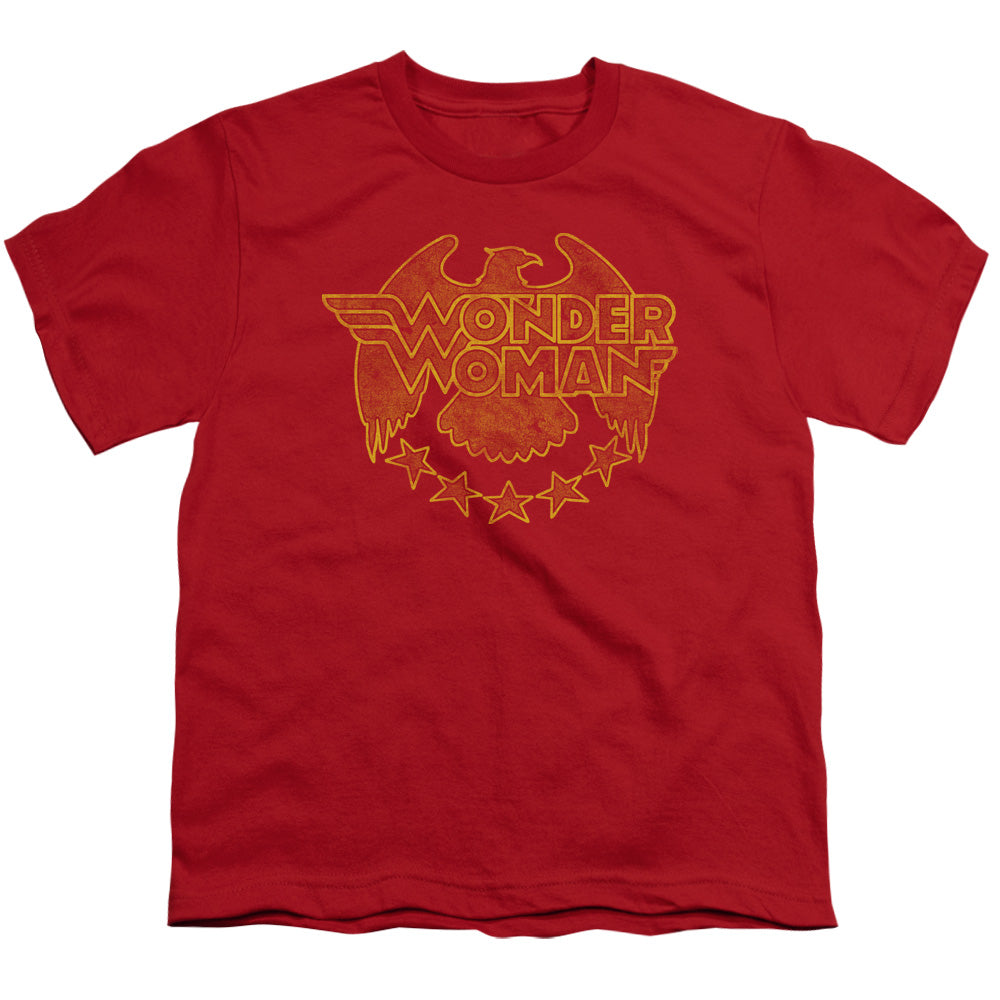 DC Comics Wonder Eagle Kids Youth T Shirt Red Officially Licensed