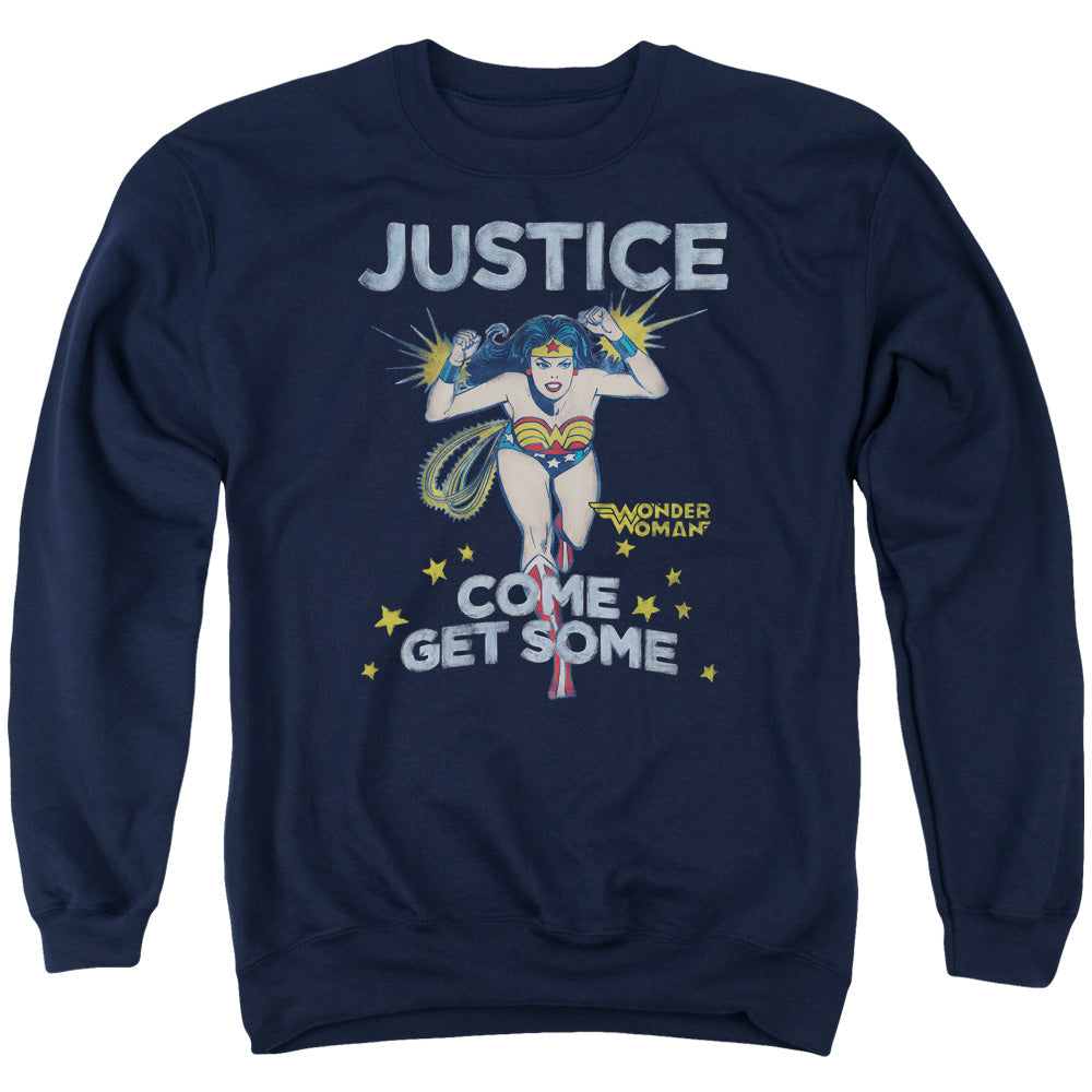 DC Comics Get Some Mens Crewneck Sweatshirt Navy Blue Officially Licensed