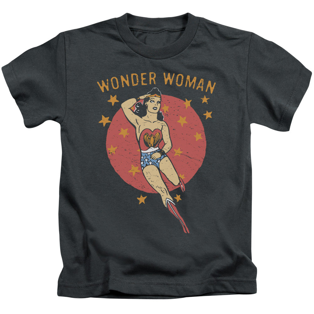 DC Comics Wonder Circle Juvenile Kids Youth T Shirt Charcoal Officially Licensed