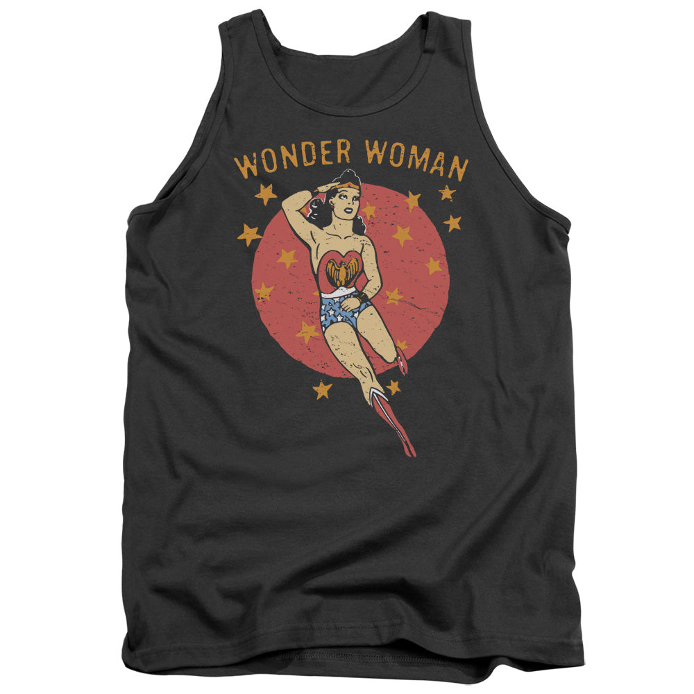 DC Comics Wonder Circle Mens Tank Top Shirt Charcoal Officially Licensed