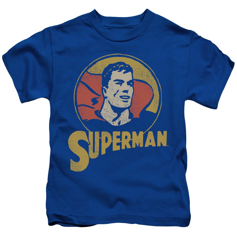 DC Comics Super Circle Juvenile Kids Youth T Shirt Royal Blue Officially Licensed