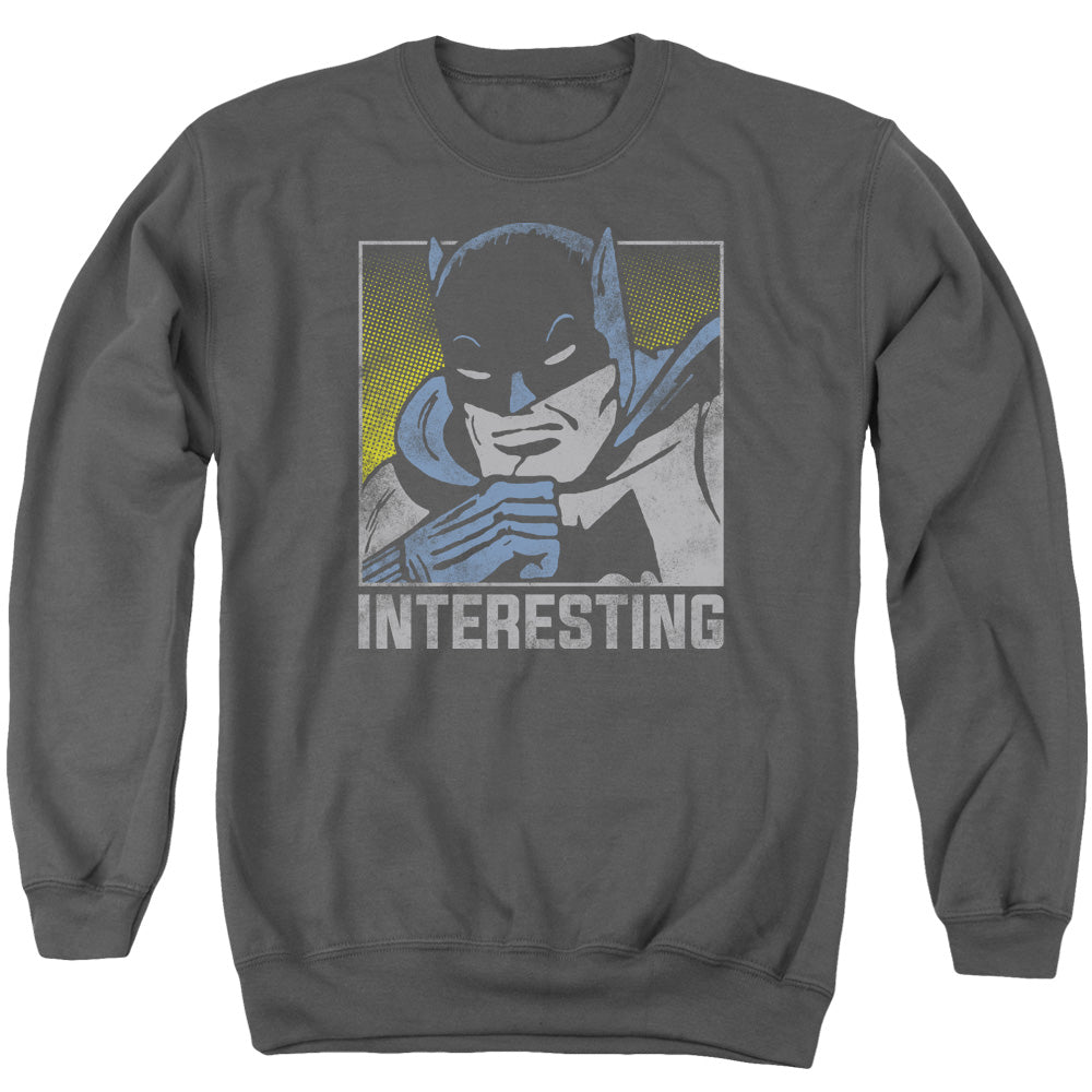 DC Comics Interesting Mens Crewneck Sweatshirt Charcoal Officially Licensed