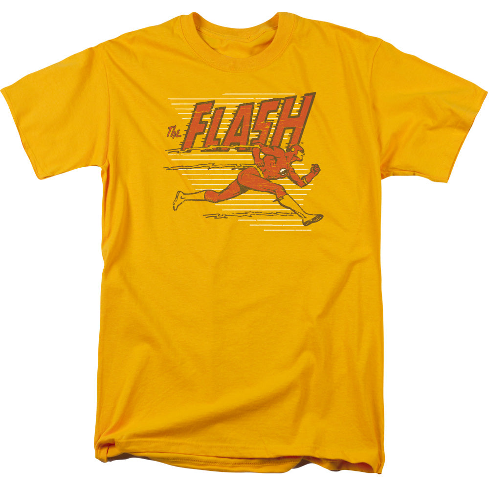 Dc Flash Speed Lines Mens T Shirt Gold Officially Licensed