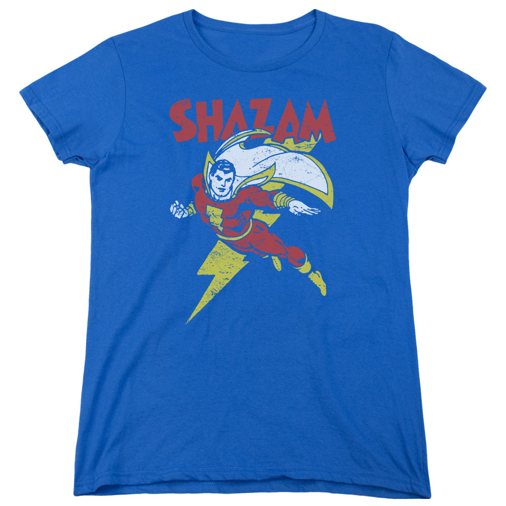 DC Comics Lets Fly Womens T Shirt Royal Blue Officially Licensed