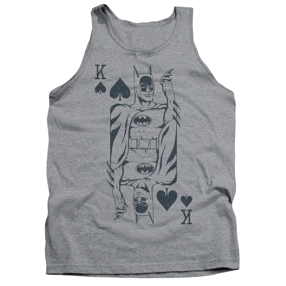 DC Comics Bat Card Mens Tank Top Shirt Athletic Heather Officially Licensed