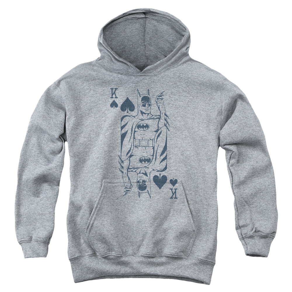 DC Comics Bat Card Kids Youth Hoodie Heather Officially Licensed