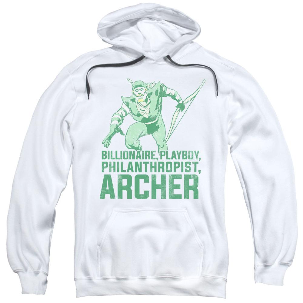DC Comics Archer Mens Hoodie White Officially Licensed