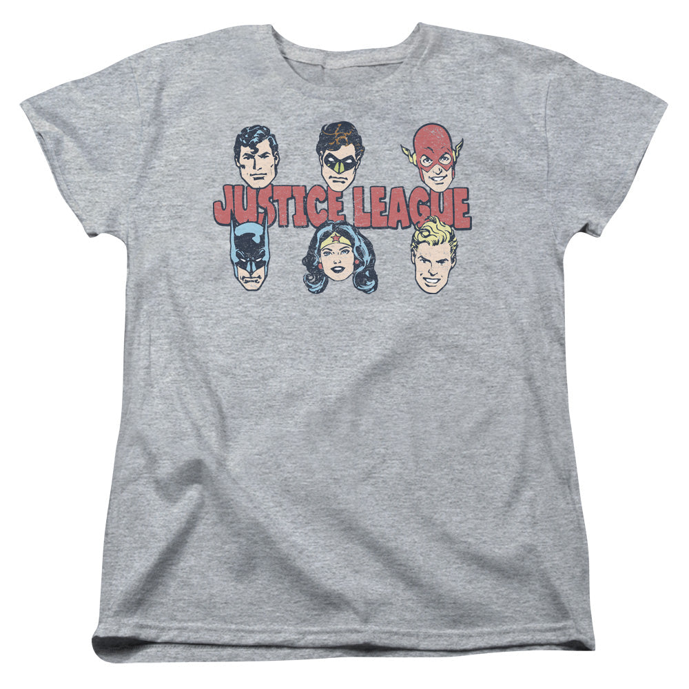 DC Comics Justice Lineup Womens T Shirt Athletic Heather Officially Licensed