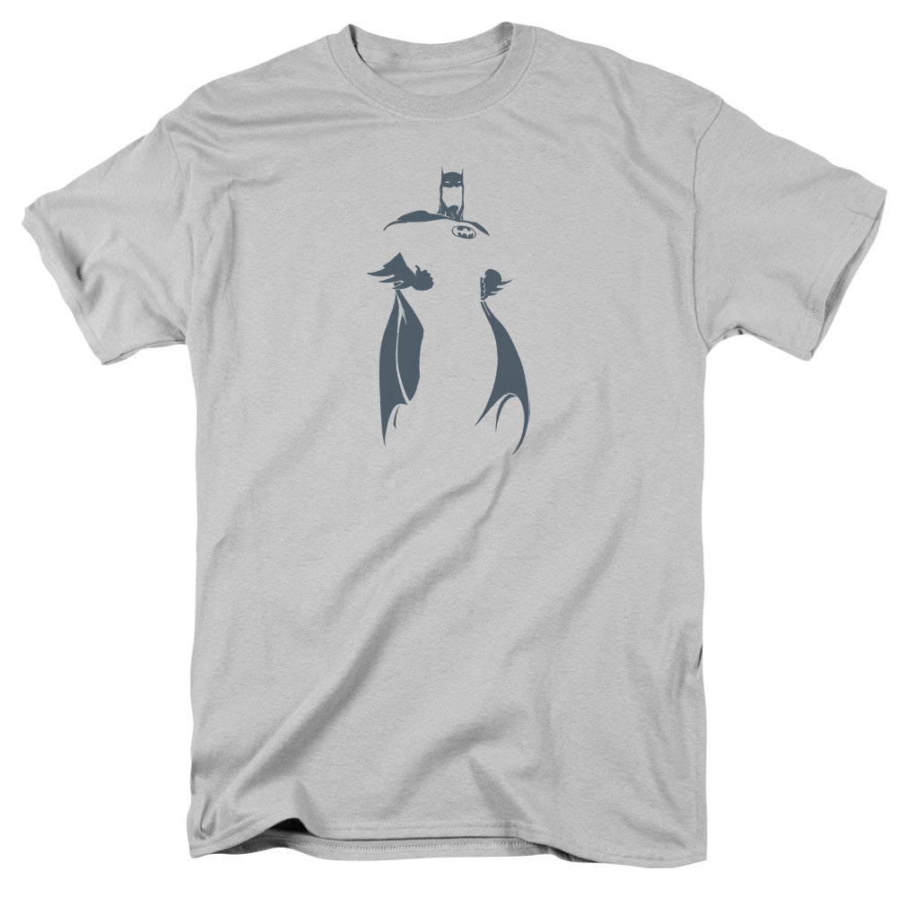 DC Comics Bat Min Mens T Shirt Silver Officially Licensed
