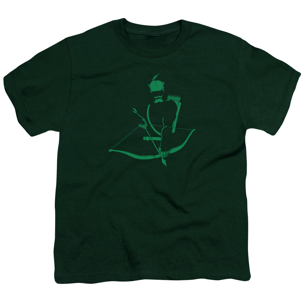 DC Comics Arrow Min Kids Youth T Shirt Hunter Green Officially Licensed