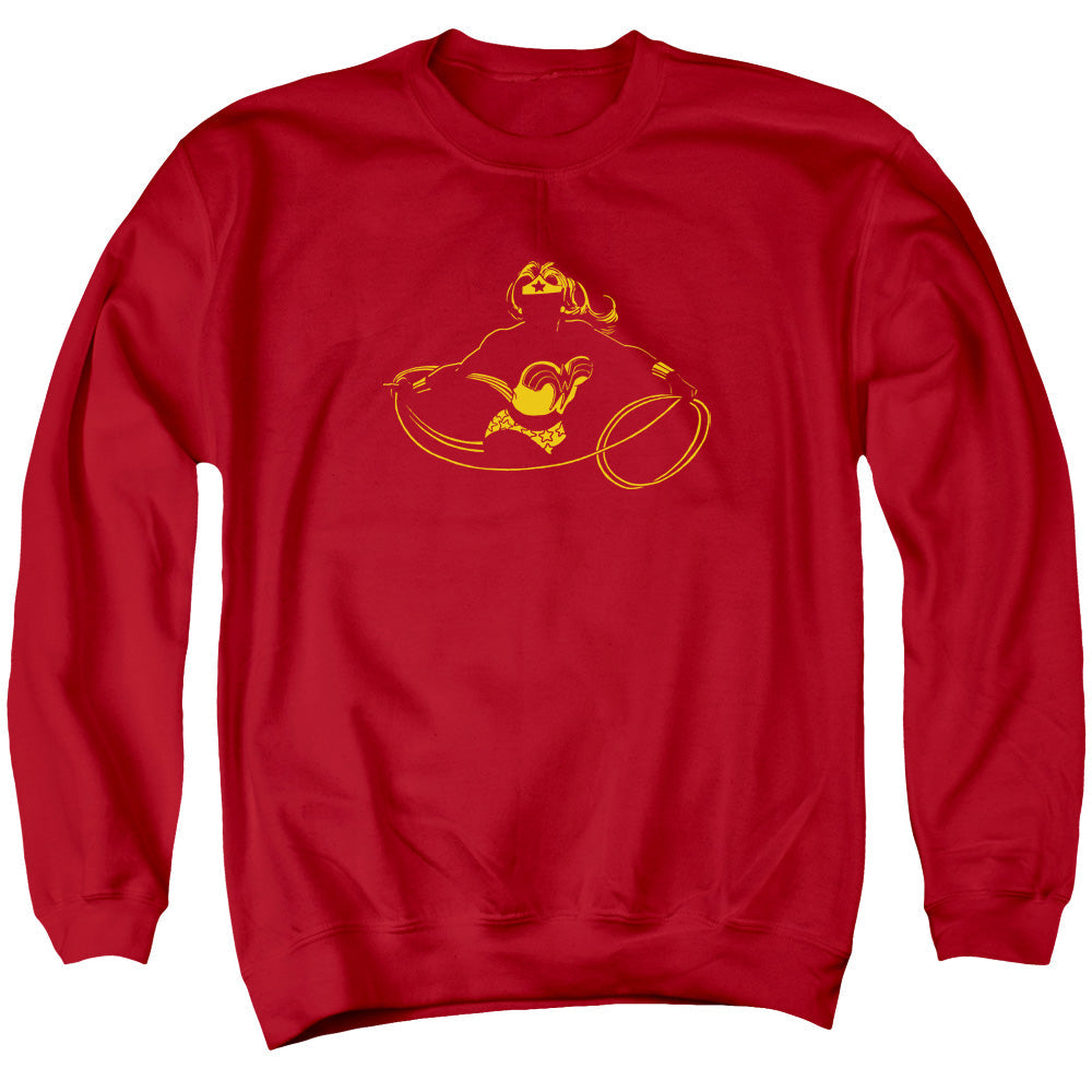 DC Comics Wonder Min Mens Crewneck Sweatshirt Red Officially Licensed