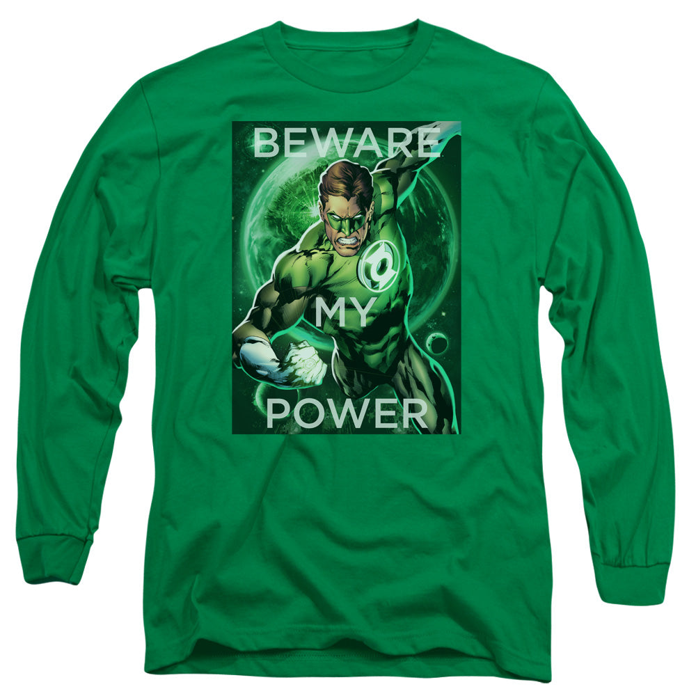 Dc Power Mens Long Sleeve Shirt Kelly Green Officially Licensed