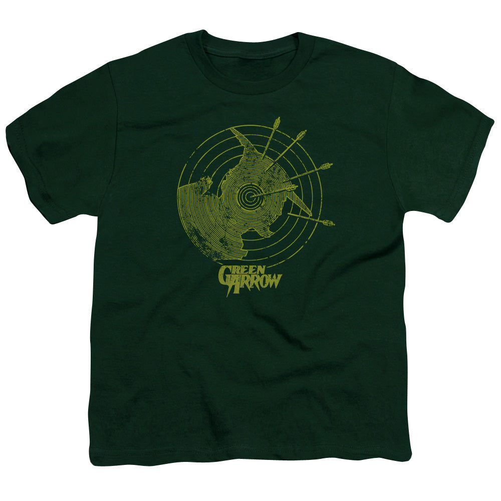 DC Comics Always on Target Kids Youth T Shirt Hunter Green Officially Licensed